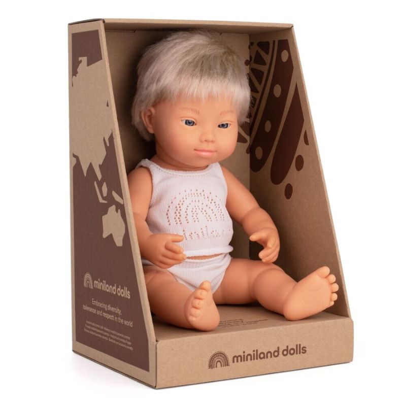 Miniland Boy Doll With Down Syndrome - Arbor 38cm